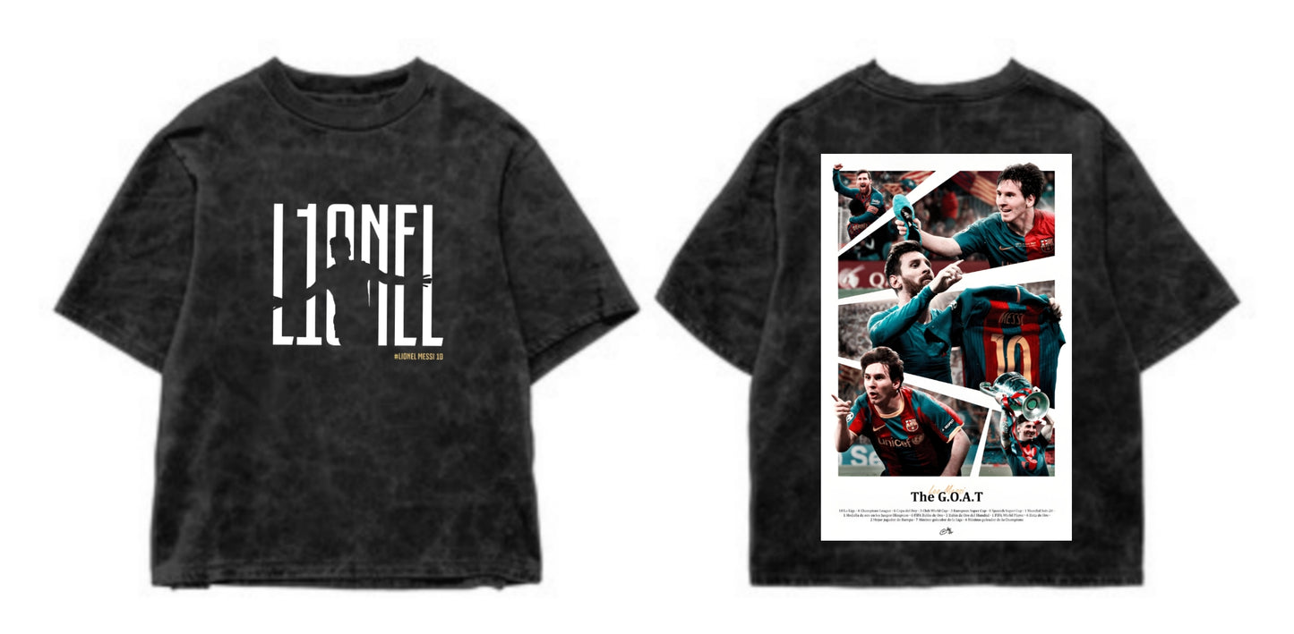 Lionel MESSI - Oversized Acidwash Tee
