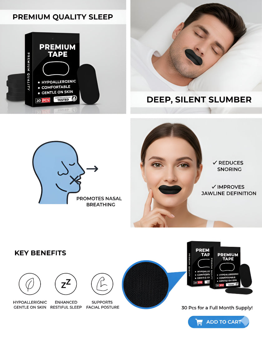 30 Pcs Mouth Tape: Snore Stopper for Better Sleep