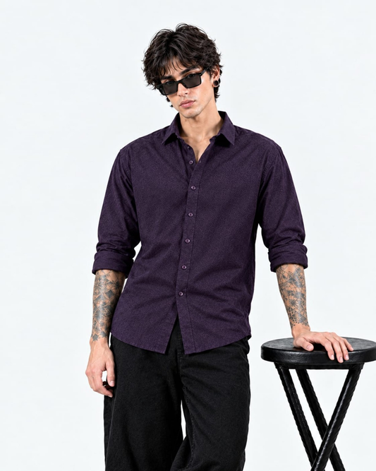 Dark Plum Oxford Shirt