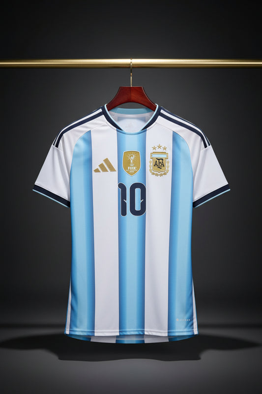 Argentina Home Jersey – Messi #10 (3-Star Edition)