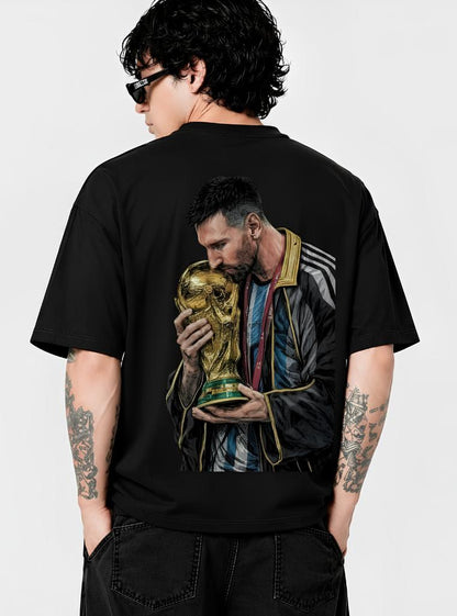 Lionel Messi #10 Minimalist Silhouette Graphic - Oversized Tee