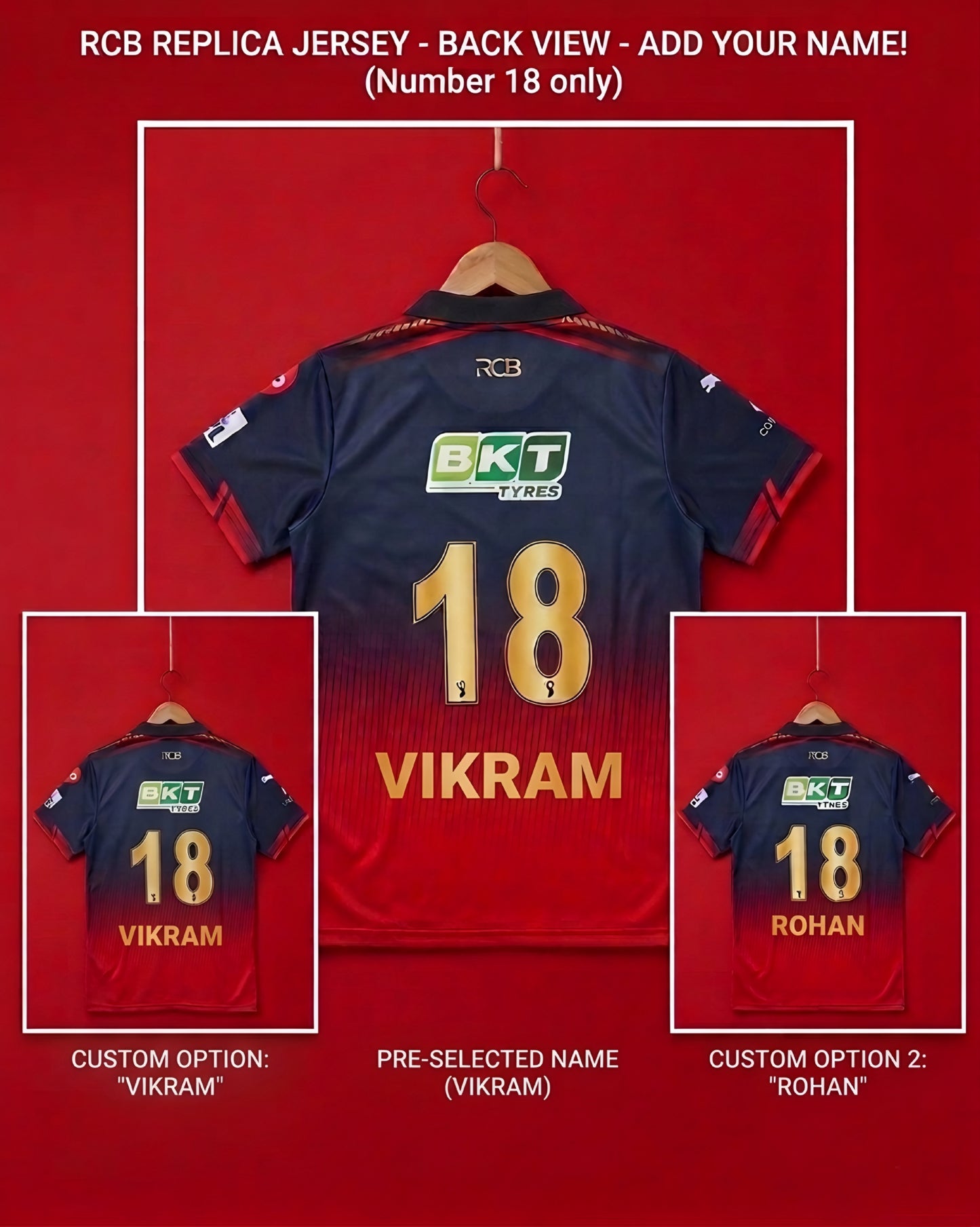RCB 2026 Jersey - Replica
