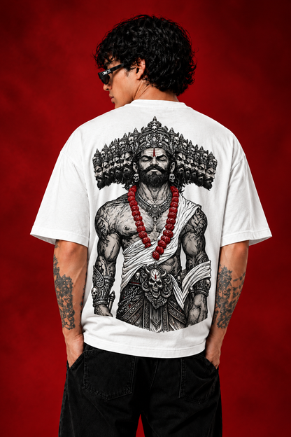 Raavana Mavanda Graphic Back Print Oversized T-Shirt
