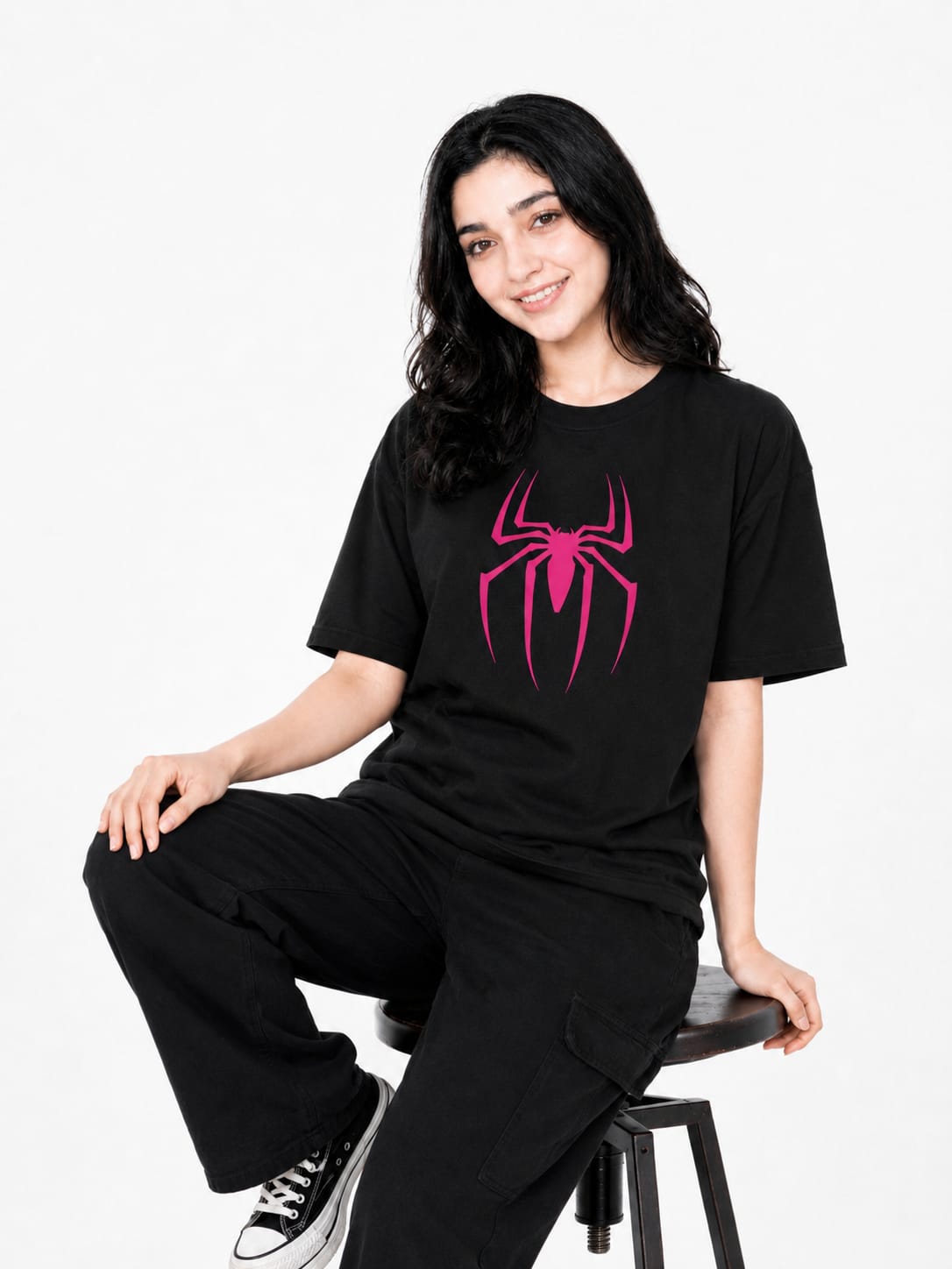 Spider-Girl Comic Panel Oversized Graphic T-Shirt