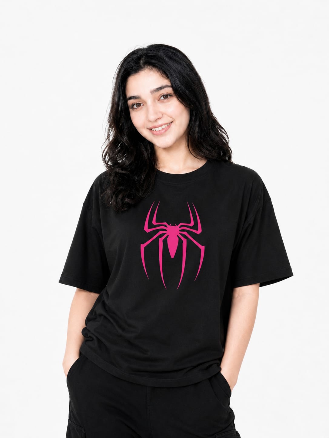 Spider-Girl Comic Panel Oversized Graphic T-Shirt